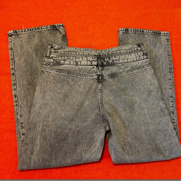 Zara brown double waist straight leg mid rise TRF jeans made in Europe NWT - Picture 13 of 15